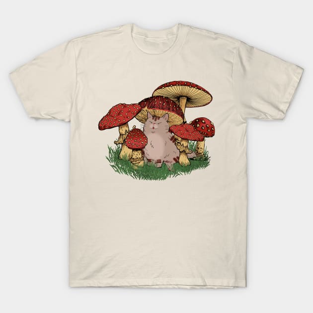 Kawaii Mushroom Cat T-Shirt by Sugoi Otaku Gifts